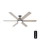 preview thumbnail 3 of 16, Hunter Wi-Fi Gravity Windmill Ceiling Fan w/LED Light Kit and Handheld Remote - Rustic, Transitional - SMART FAN! ENERGY STAR!
