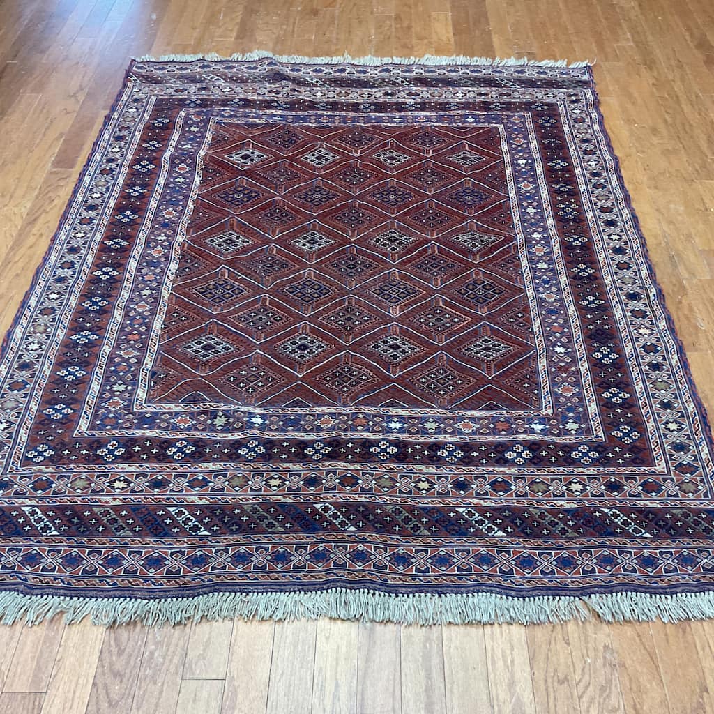 HERAT ORIENTAL Handmade Soumak Wool Rug - 5'6" x 6'8"