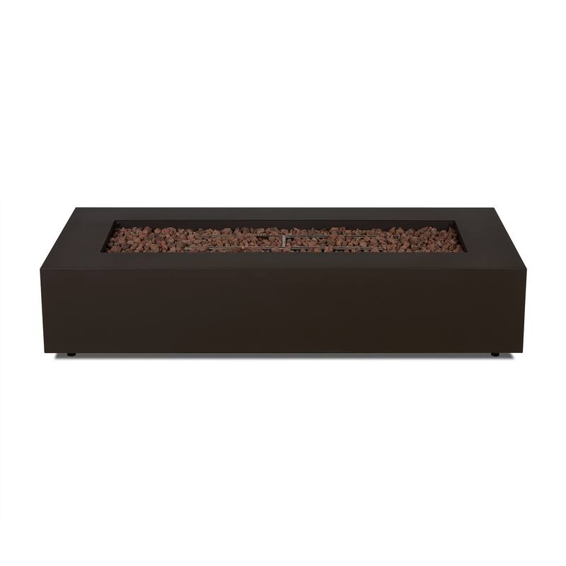 Aegean 70" Rectangle Fire Table Propane or Natural Gas by Real Flame