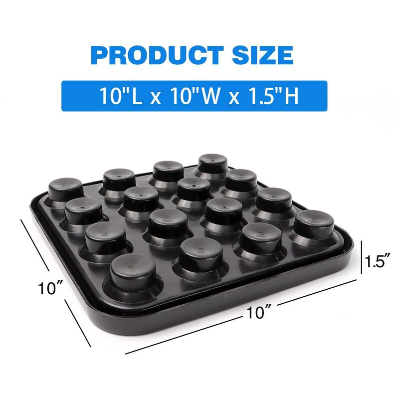 GSE™ Black Plastic Pool Ball Carrying Tray, Billiard Ball Storage Holder/Rack for 2-1/4" Pool Balls