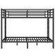 preview thumbnail 9 of 7, Black Metal Bunk Bed, Queen over Queen Kids Bed