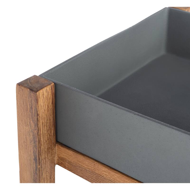 SAFAVIEH Outdoor Madyson 3-Tier Storage Shelf - 15.7" W x 15.7" L x 38.1" H - 15.7" W x 15.7" L x 38.1" H - 16Wx16Dx38H