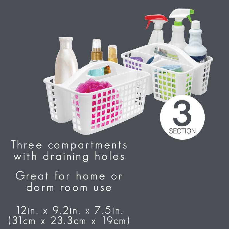 Simplify Utility Caddy in White - 12"x 9.2"x 7.5"