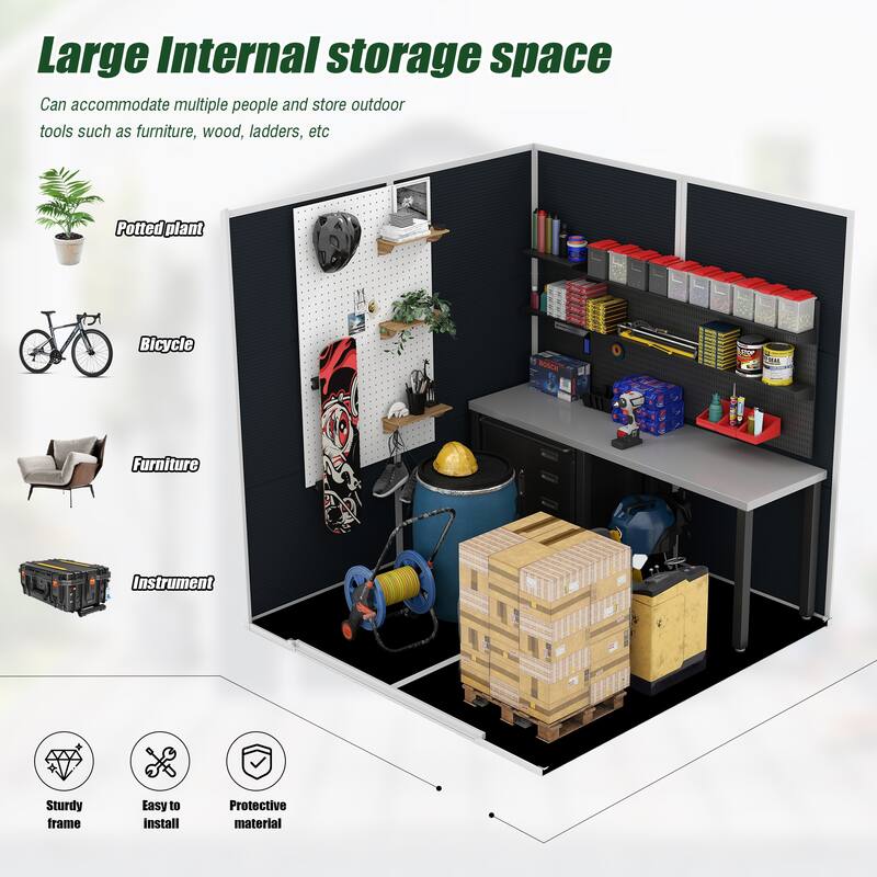 Outdoor Resin Storage Shed, High-Quality PP Material Shed