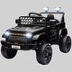 preview thumbnail 1 of 1, Battery Powered 12V Kids Ride on Truck with Remote Control, 3 Speeds, LED Headlights, Suspension Wheels, Music & Horn Black