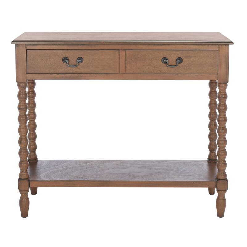 SAFAVIEH Henretta 2-Drawer Console Table - 35.5" W x 13" L x 29.5" H - 35.5" W x 13" L x 29.5" H - 36Wx13Dx30H