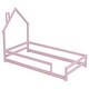 preview thumbnail 8 of 7, Twin Size Montessori Floor Bed with Fences, Wood Twin Kids Bed Frame