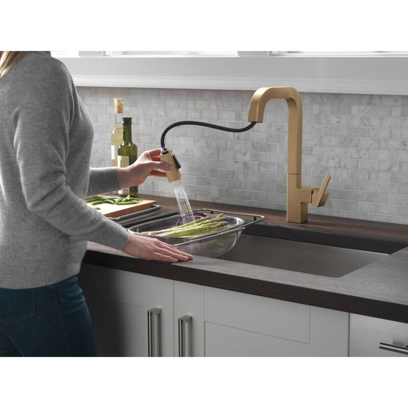 Delta Junction 1.8 GPM Single Hole Pull Down Kitchen Faucet With