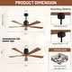 preview thumbnail 61 of 121, Sofucor 42“/48"/ 52"/60"Noiseless Walnut Wood Ceiling Fan with Remote Control, Integrated Light Optional