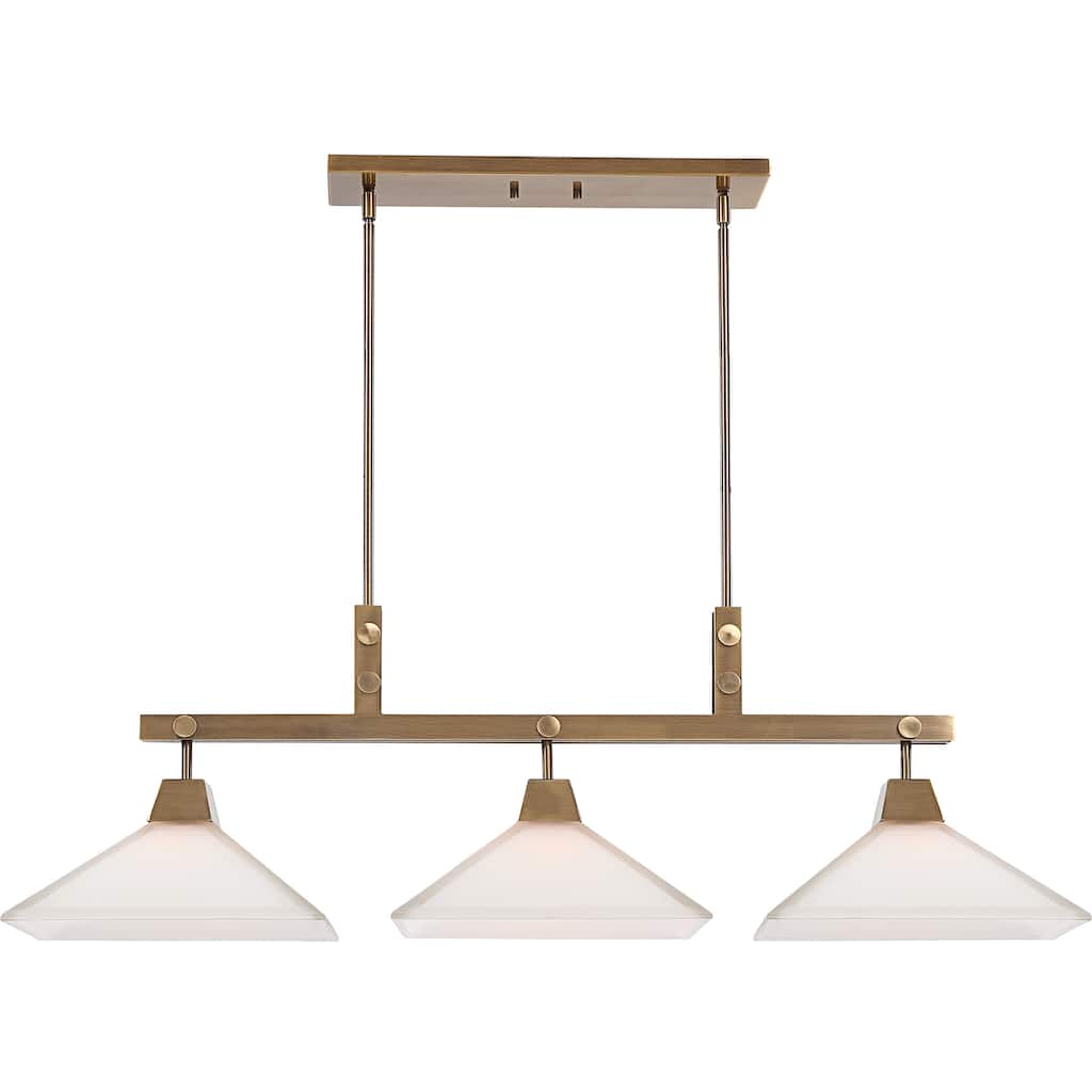Uttermost Brookdale Industrial 3-Light Linear Chandelier