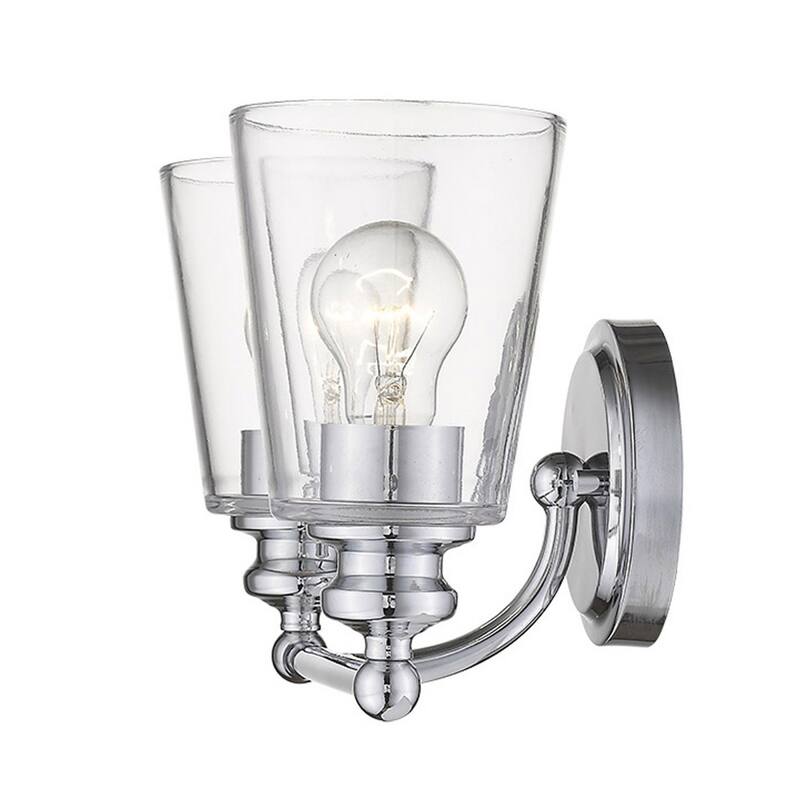 Modern Clear Glass Shade Wall Sconce with Swing Arm for Home Lighting