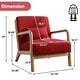 preview thumbnail 102 of 142, Aston Modern Solid wood Accent Chair for Living Room