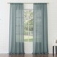 preview thumbnail 15 of 66, No. 918 Ladonna Crushed Texture Semi-Sheer Rod Pocket Curtain Panel, Single Panel 50x63 - Harbor Blue