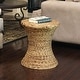 preview thumbnail 2 of 2, Household Essentials Handwoven Water Hyacinth Hourglass-Shaped Wicker Stool
