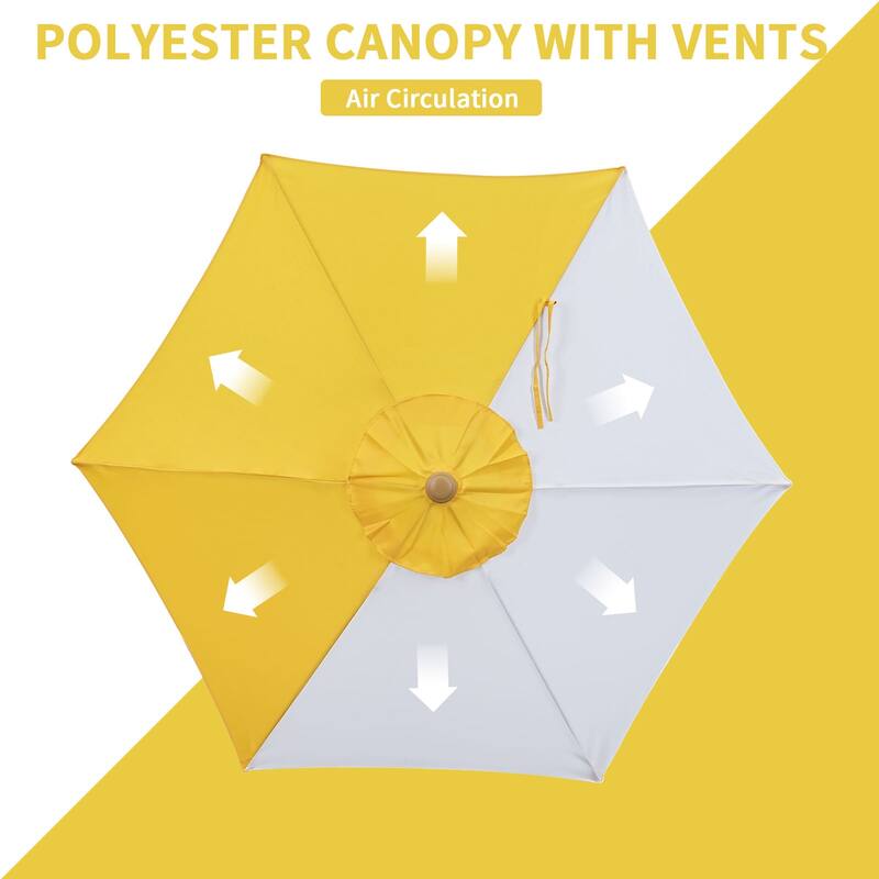 Ainfox 7.5ft Patio Umbrella Beach Umbrellas Sunshade