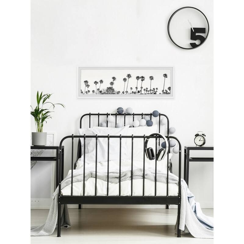 Palm Tree Wall Art - Asian Allure Framed Print - Black & White Tree Photography - Home Decor Accent