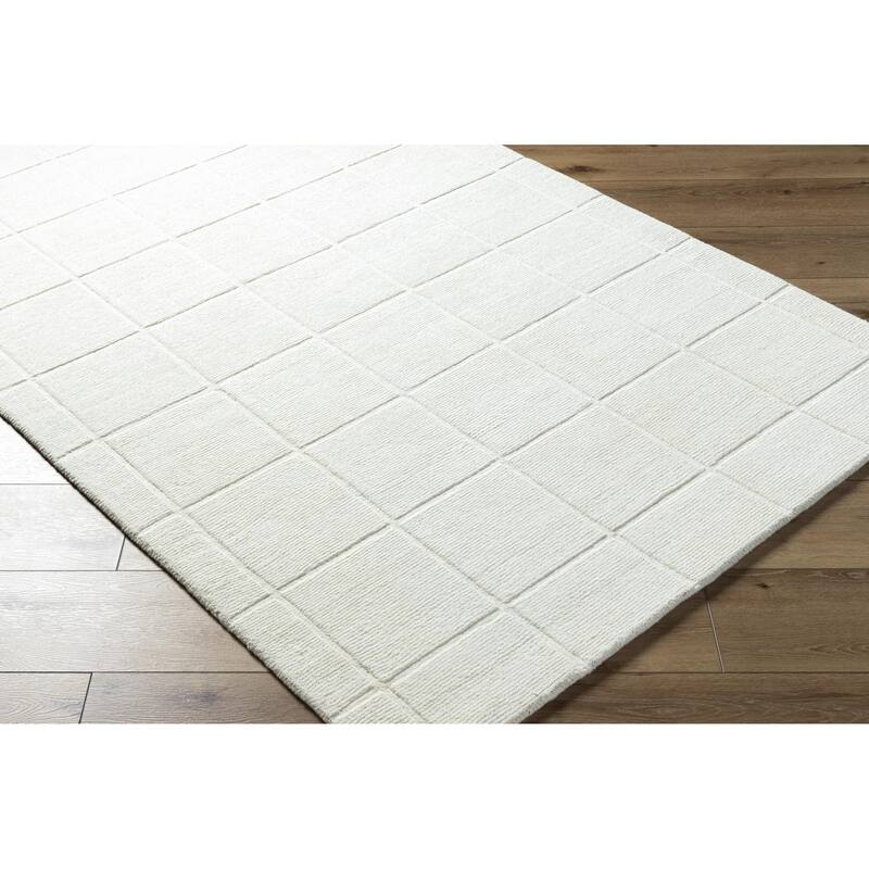 Damon Casual Solid Color Wool Area Rug
