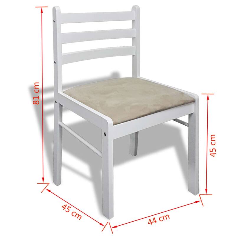 2/4/6 pcs Wooden Dining Chairs Square 2 Colours Selectable - 17.3" x 17.7" x 31.9"