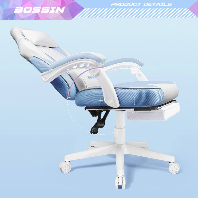 BOSSIN Racing Style Gaming Chair,300 lbs Big and Tall gamer chair High Back Computer Chair