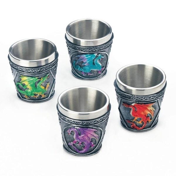 Retro Mythical Dragons Shot Glasses
