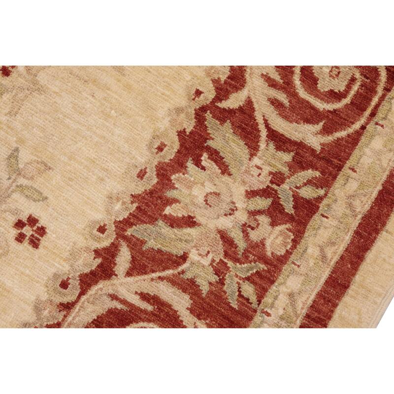 Artisan Oushak Open Field Hand-Knotted Wool Area Rug