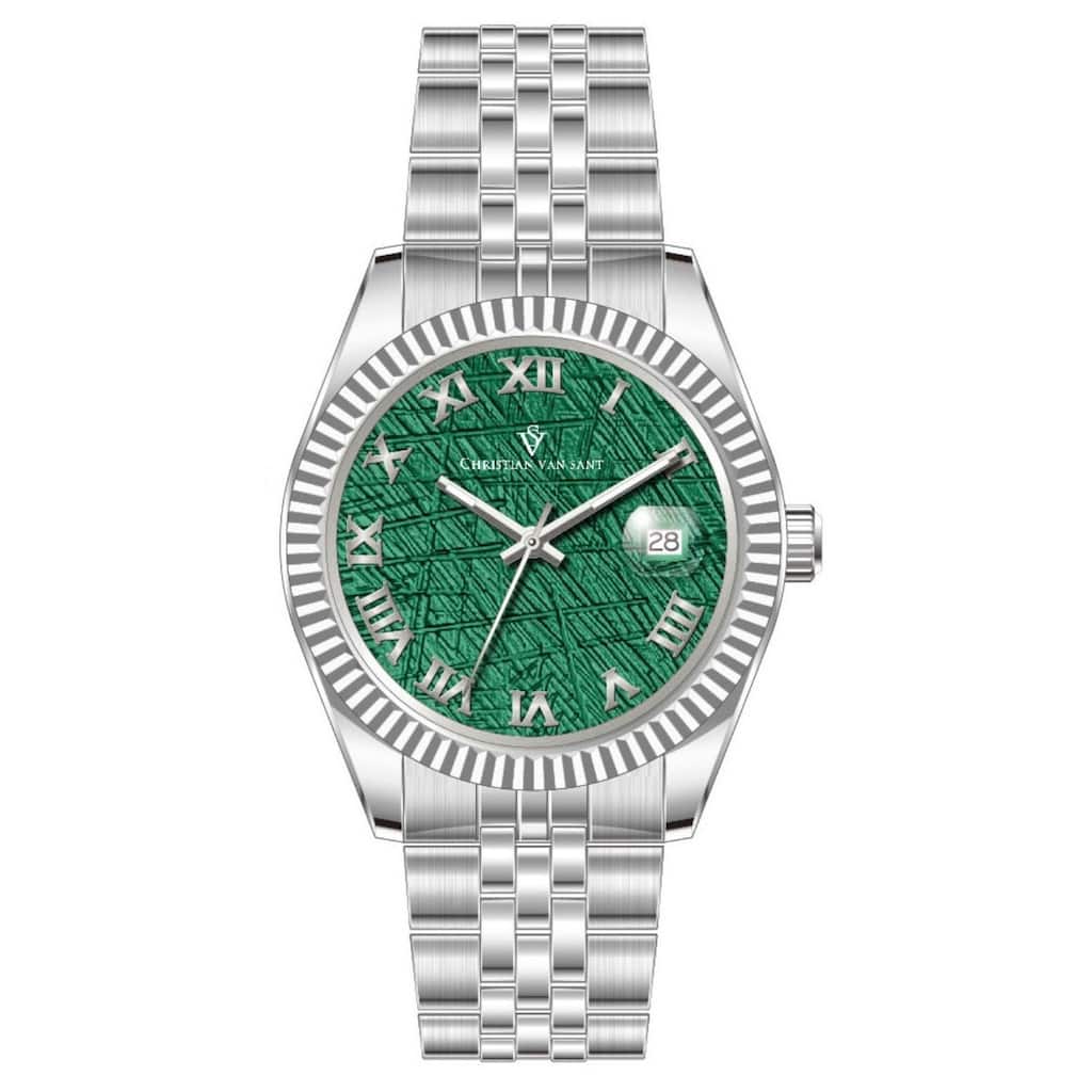 Christian Van Sant Men's Stellar Green Dial Watch - CV0703 - One Size