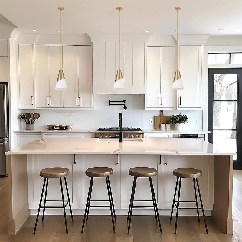 Brian Patrick Flynn Tori 1 Light Vibrant Gold Pendant