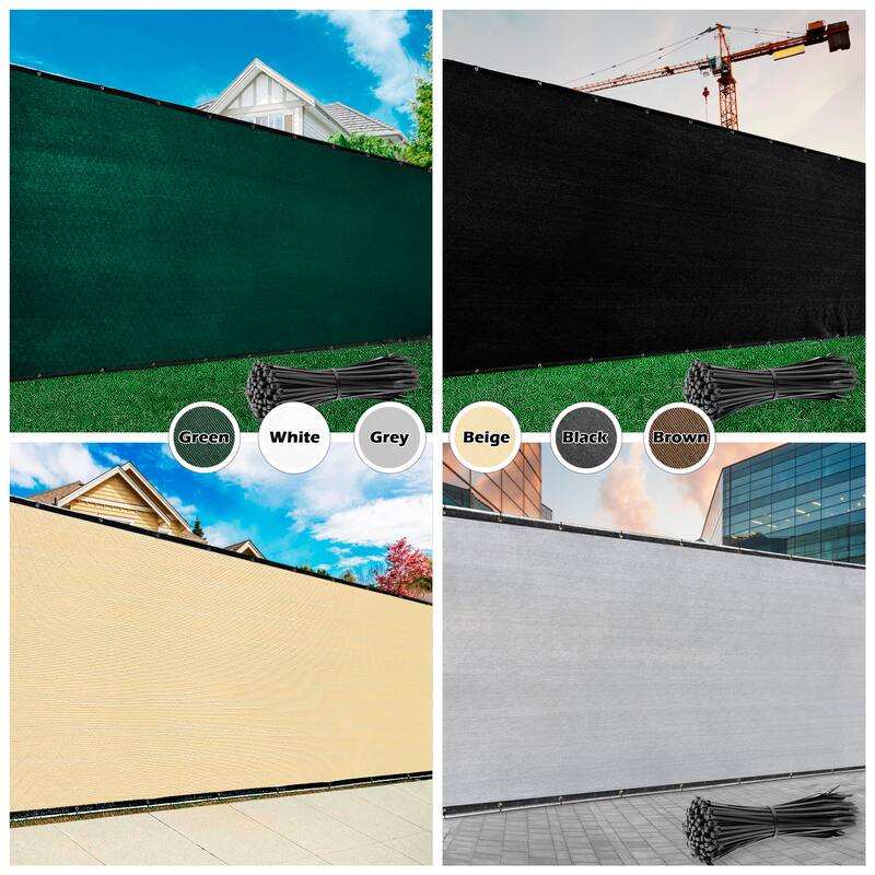 ColourTreeUSA 50 ft. Length Fence Privacy Screen Windscreen Cover Fabric Shade Tarp Netting Mesh Cloth Commercial Grade 170 GSM