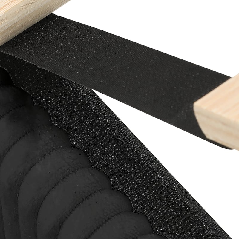 Moasis Corduroy Upholstered Platform Bed Frame with Charging Station and RGB LED Lights