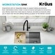 preview thumbnail 4 of 162, KRAUS Kore Workstation Undermount Stainless Steel Kitchen Sink