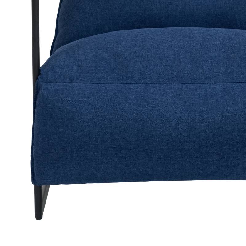 Metal Framed Sling Fabric Accent Chair Set of 2