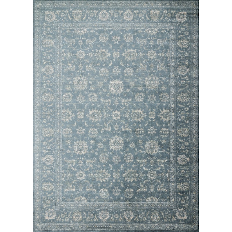 Alexander Home Antique Inspired Distressed Floral Area Rug