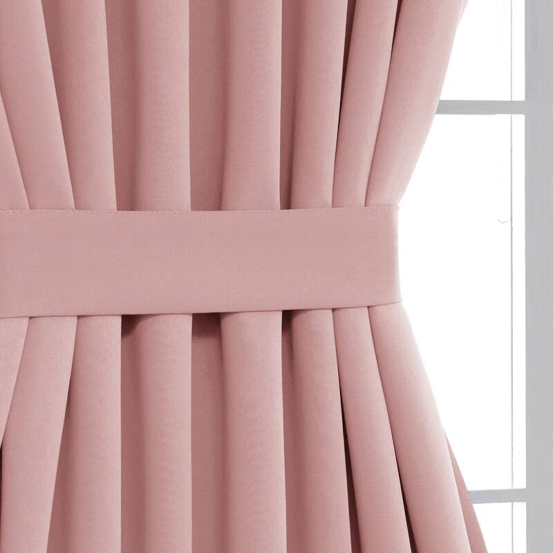 Deconovo French Door Curtain with Rod Pocket and Tieback 1 Panel