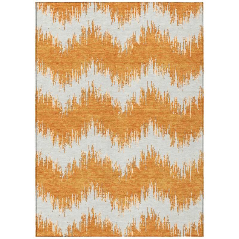 HomeRoots Chevron Transitional Rectangle Outdoor Rug