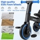 preview thumbnail 8 of 18, Gymax Toddler Tricycle w/Push Handle Adjustable Seat Removable Pedal