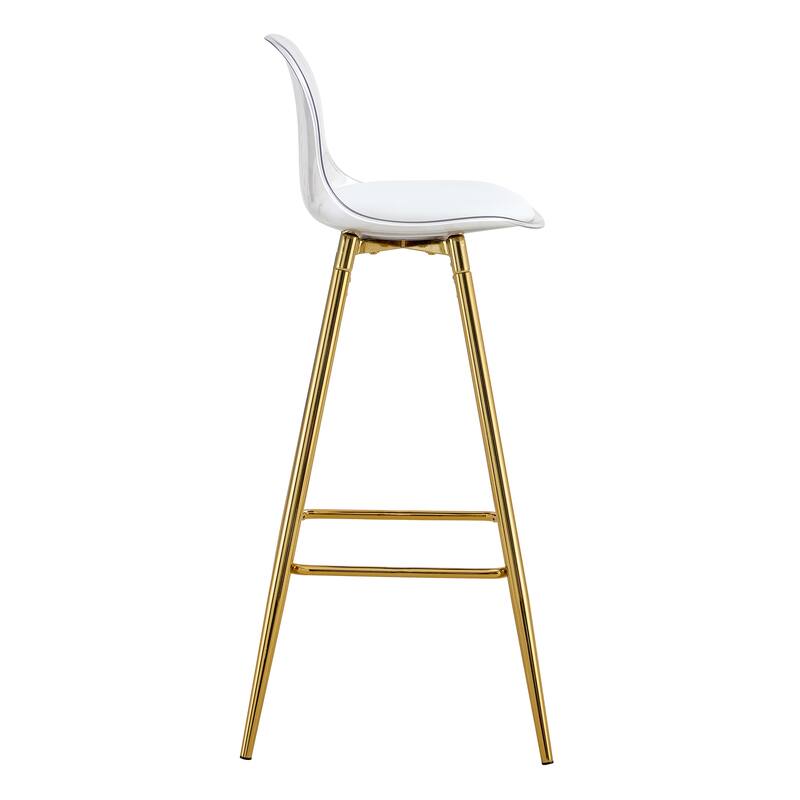 Roomfitters Upholstered Bar Chairs with Metal Legs, Small Accent Chairs for Dining or Living Room Use