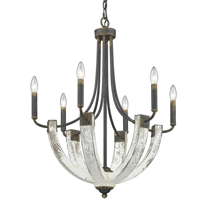 Golden Lighting Haiden 4 Light 16" Wide Taper Candle Pendant