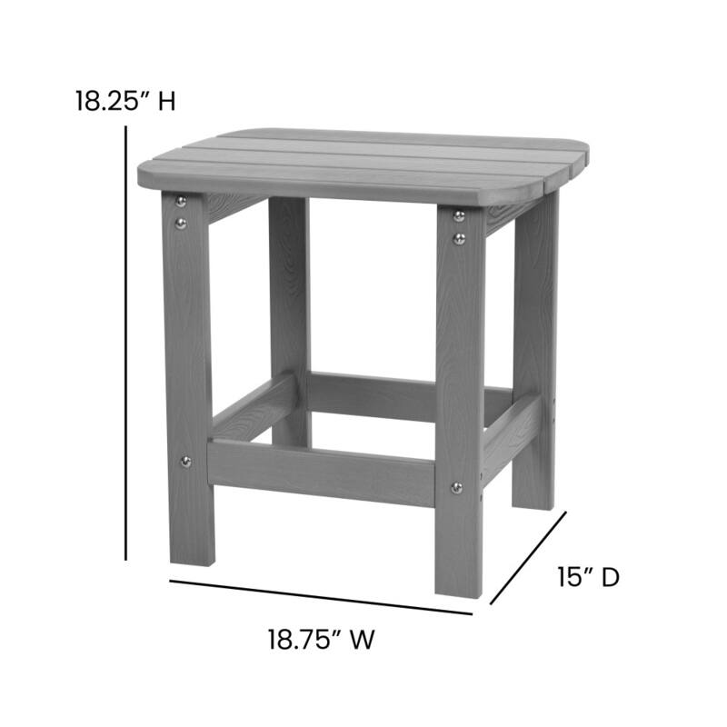 All-Weather Poly Resin Adirondack Side Table - Patio Table