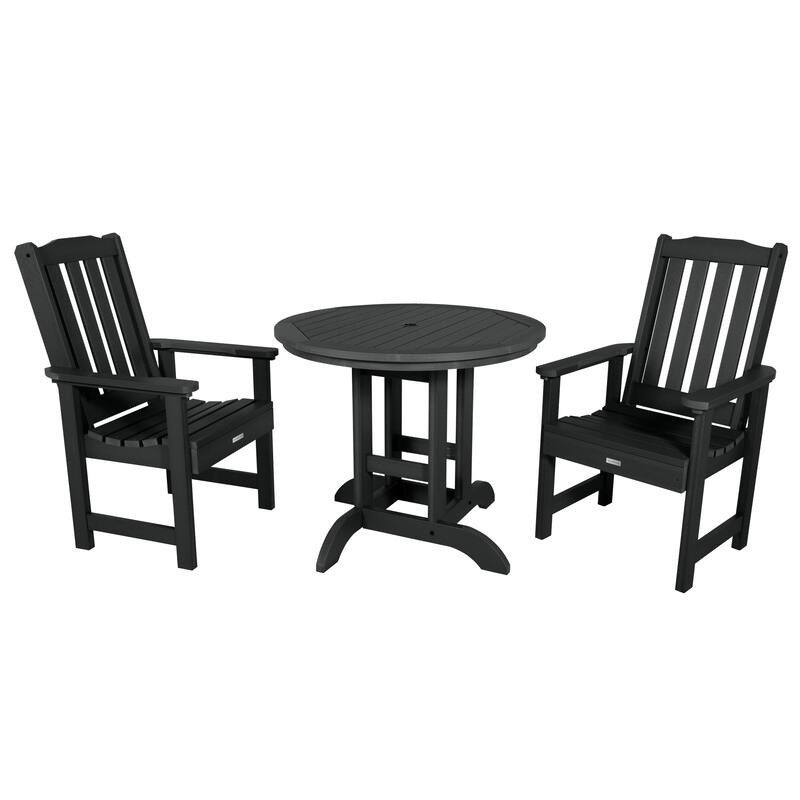 Lehigh 3-Piece Outdoor Dining Set - 36" Round Table, Dining-height