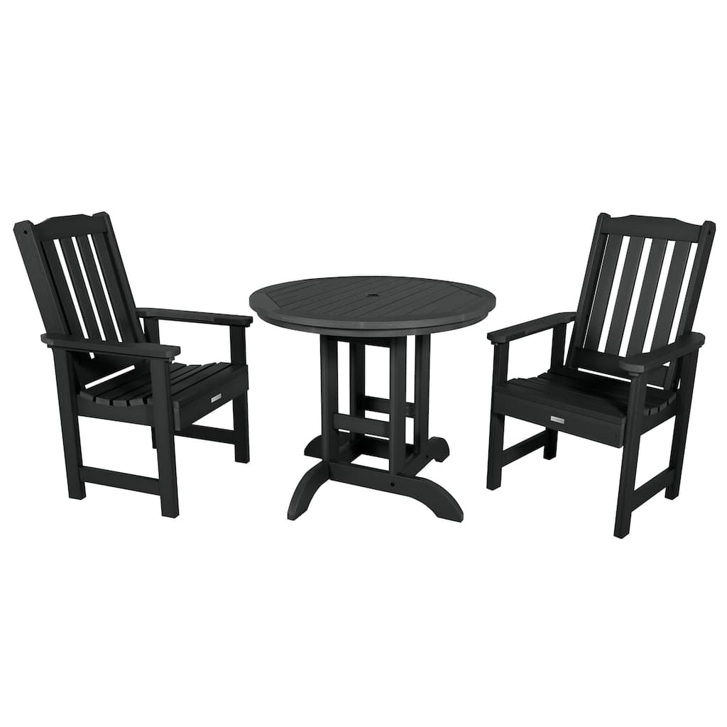 Lehigh 3-Piece Outdoor Dining Set - 36" Round Table, Dining-height