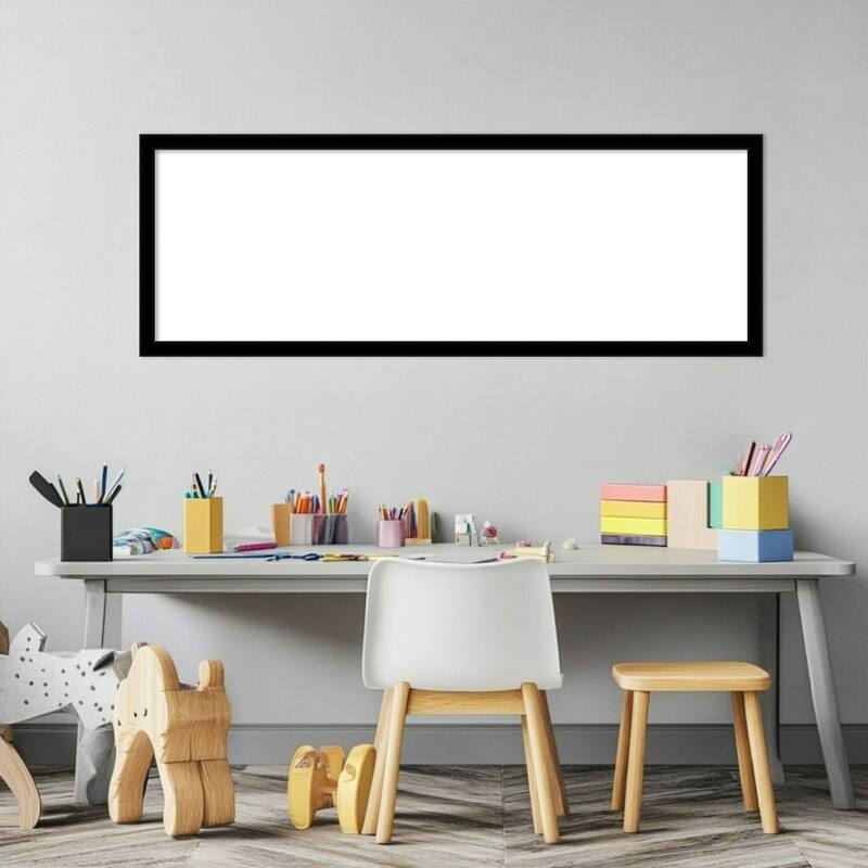 Amanti Art Jet Black Framed Dry Erase Magnetic Board