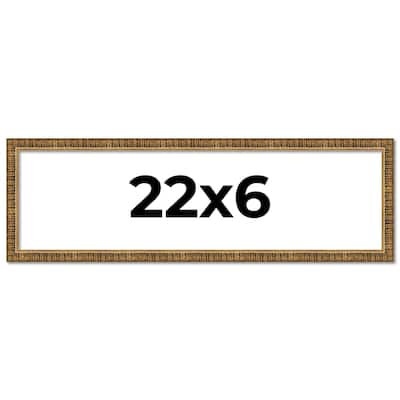 22x6 Frame Gold Kingsley Distressed Solid Wood Picture Frame Width