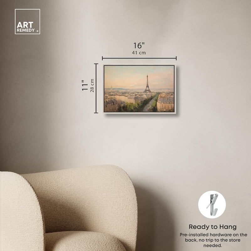 Early Morning Paris Canvas by Art Remedy
