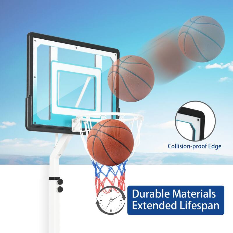Moasis Adjustable Height Portable Basketball Hoop Stand 4.1-5.7ft/3.4-8.5ft
