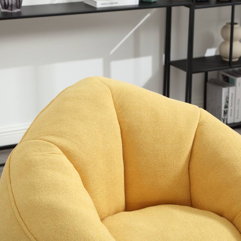 Indoor Bean Bag Sofa Chair with Padded Foam Padding, Footrest