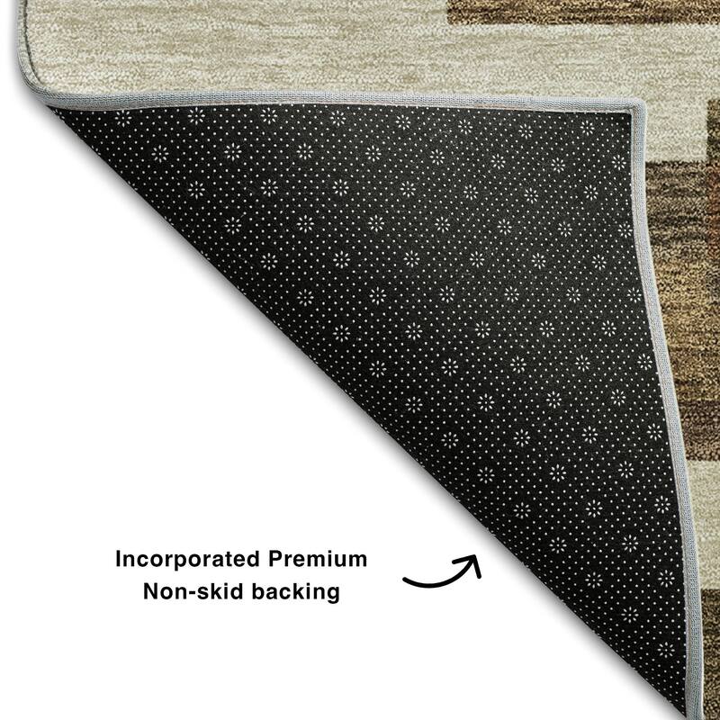 Premium Washable Super Soft Stripes Stacked Mayfield Rug