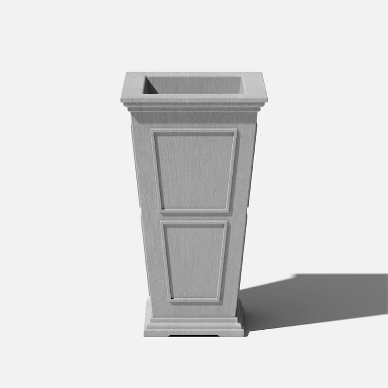 Veradek Brixton Tall 28-inch Planter - 28"H x 16"W x 16"L - Grey