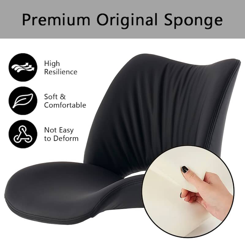 Ergonomic Faux Leather Office Chair, Swivel Task Chair