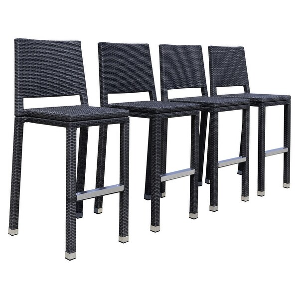 High back on sale wicker bar stools