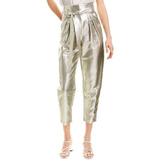 Shop Iro Take Care Linen Blend Straight Pant Silver Overstock